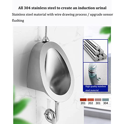 Bagni Moderni WC in Acciaio INOX 304 automático a inducción, WC público a pared, WC sin contacto con descarga miniatura 4