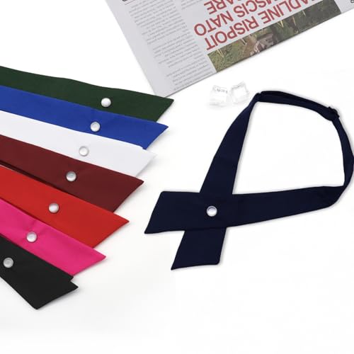 Gsyziux Criss-Cross Bow Ties for Women Men, Solid Color Mens Bowties Adjustable Ptr-tied Womens Neckties for School Uniforms (Black)