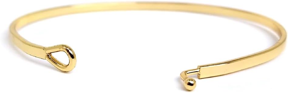 SM Inspirational Positive Message Engraved Thin Cuff Bangle Bracelets for Women (FOREVER AND ALWAYS - Gold) - Image 2