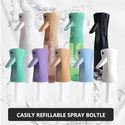 Miralosvian Spray Bottle for Hair Continuous Ultra Fine Mist (300ml) 360° Multi Spray Bottle for Plants, Cleaning, Skin Care Leakproof & Durable 2 Pack by Miralosvian - Image 5