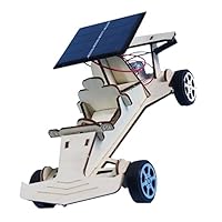 VANZACK Educational Solar Energy Toy Diy Truck Toy Precision Cut Blocks for Boys and Girls