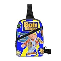 Bob The Builder Chest Bag Men Sling Crossbody Backpack Chest Bag Travel Hiking Daypack Shoulder Bag