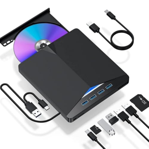 Unidad externa 7 en 1 CD/DVD para laptop USB 3.0 miniatura 1