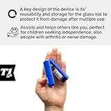 1ml U-100 disposable syringe T1me Vial Syringe Insulin Filling Support (BD Micro-Fine and other insulin syringe), Insulin transfer device for diabetes, Bottle Protector Case, Vial Holder (Blue)