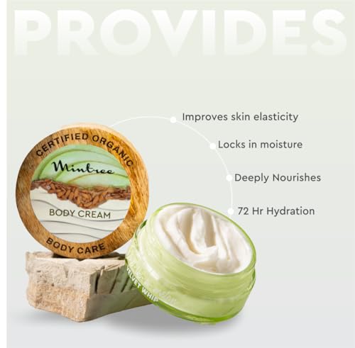 Image of Mintree Muskmelon Moisturizing Body Butter for Men and Women, 72hrs Hydration, 150g