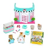 Lil Woodzeez – Toy Figures Playset – Scoops & Sprinkles Ice Cream Shop – Stackable – Miniature Food – Storybook & Posable Figures Included – Kids 3 Years +