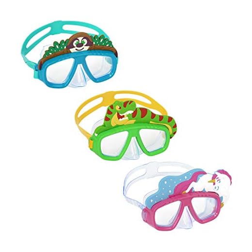 Bestway Hydro-Swim Lil Animal Mask Gafas De Natación, Unisex Niños, Multicolor, Talla Única