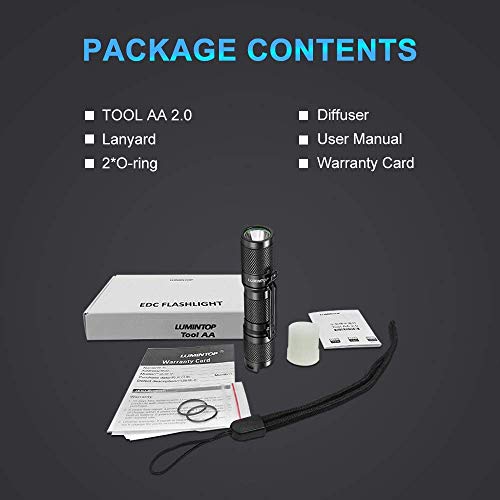 Lumintop Tool Aa 2.0 Edc Flashlight, Pocket-Sized Keychain Flashlight, Super Bright 650 Lumens, 5 Modes With Mode Memory, Ip68 Waterproof Led Torch For Camping Hiking Emergency #TOP6