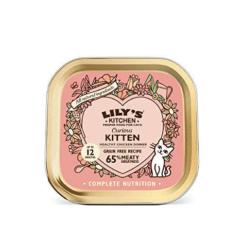 Lily's Kitchen Pâtée Curious Kitten Nourriture Naturelle/Complète au Poulet pour Chaton 19 x 85 g