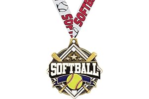 Softball Medals - 2.25" Gold Softball Team Medal Awards Prime