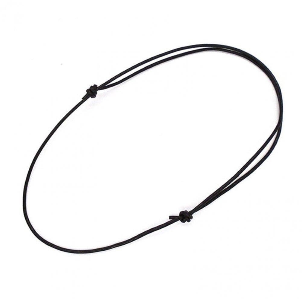 Collana Girocollo Regolabile 20 Pezzi/Set Collana con Ciondolo in Corda di Canapa Nera Catene Girocolli Corde con Nodi