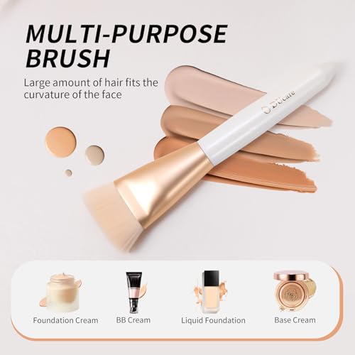 DUcare Contour Brush, Flat Top & Oval Head Face Contouring Brush For Blending & Buffing, Multi-Purpose Face Makeup Brushes for Liquid Foundation/Cream/Facial Mask — view 4