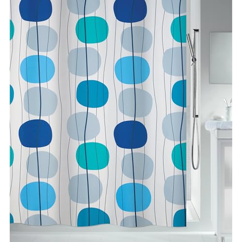 Spirella 10.16731 Rideau de Douche Textile Bleu 180 x 200 cm