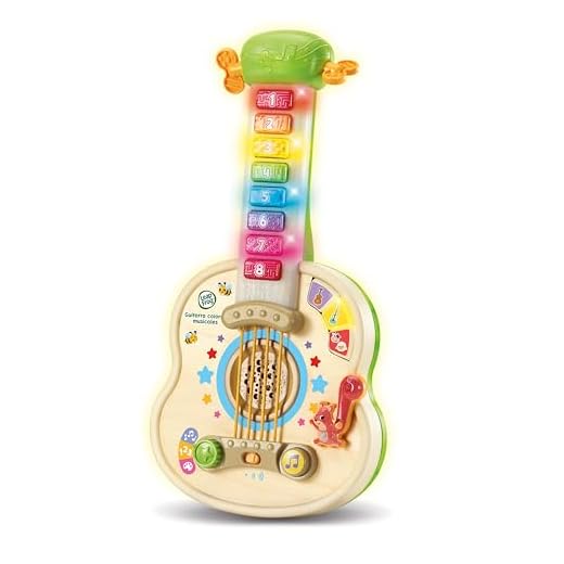 Leapfrog VTech - Guitarra Colores Musicales, Instrumento de música Infantil, Guitarra interactiva, CREA Tus propias composiciones, Aprende números, Colores y Notas Musicales, Versión ESP
