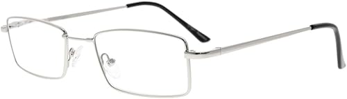Miniatura 10 de Eyekepper Gafas de lectura de media montura con puente de titanio Flex Memory Bendable para hombres y mujeres (dorado, +1.50)