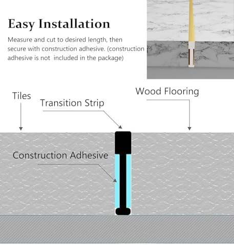 Extra Narrow T Molding Transition Strips, 2 Pcs 1/8" Waterproof Metal Edging Trim for Laminate Flooring Doorways - Flat Threshold Cover (Rose Gold)