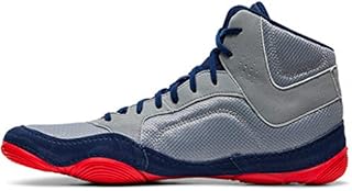 ASICS Unisex Snapdown 2 Wrestling Shoes, 9.5, Stone Grey/Classic RED