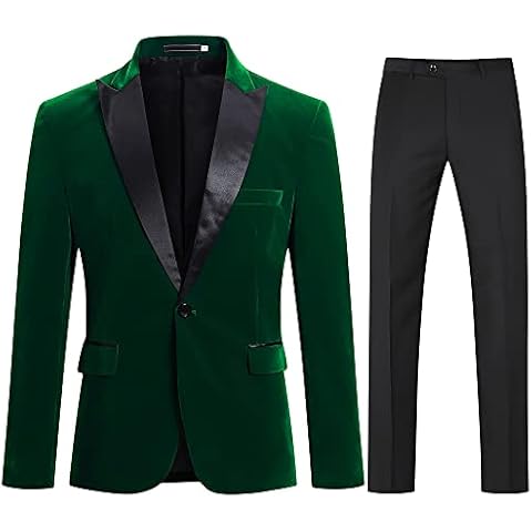Allthemen Velvet Slim Fit Wedding Suit Cover