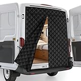 Federedevo Van Insulated Door Curtain for Rear Doors Magnetic Thermal Cover for Mid/High Roof of Ford Transit/Mercedes Sprinter - Keep Heat in & Cold Out for Winter Camper Van