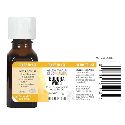 Aceite Esencial Aura Cacia Buddha Wood en Aceite de Jojoba 0.5 fl. oz. miniatura 5