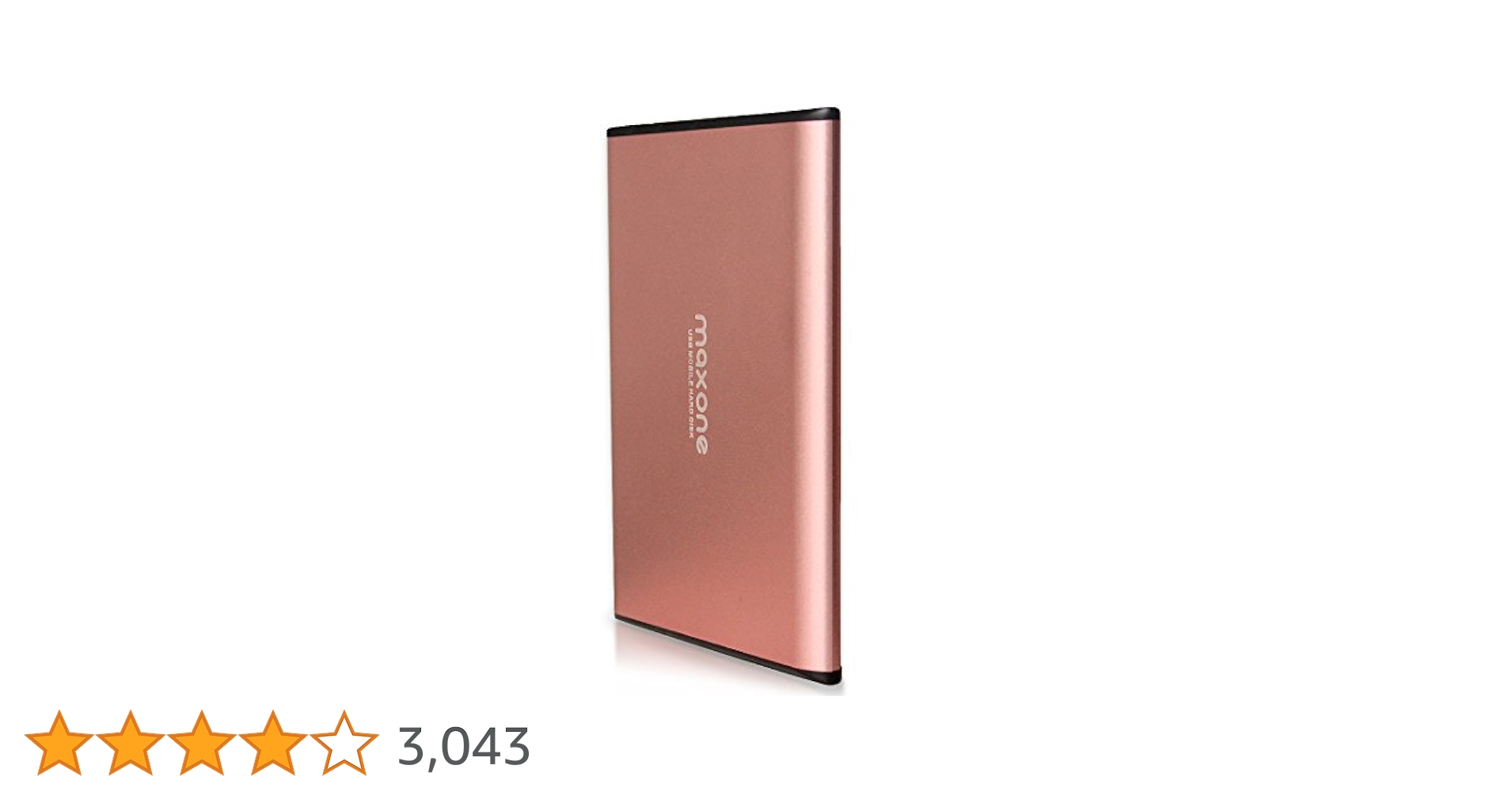 外付けポータブルHDD 1TB USB3.0対応 PS4 PC レコーダー等に⑧ Amazon | Maxone 外付けHDD 超薄型 ポータブルハードディスク