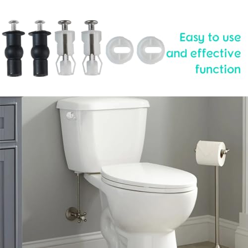 XOXVURI 8 Pieces Wc Sitz Befestigung Von Oben Wc Sitz Befestigung Toilet Seat Attachment From Top Toilet Seat Fixed Toilet Seat Lid Screws For Toilet Top Mounting Hinge Accessories