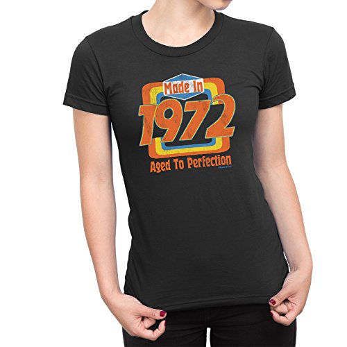 buzz shirts Made in 1972 - Womens Novelty Organic Cotton T-Shirt 70s Seventies Retro Womens