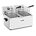 Royal Catering Friggitrice Professionale Friggitrice Elettrica RCEF 08D-EGO (2 x 8 L, 2 x 2.500 Watt, 230 V, Maniglia, Termostato E.G.O.)