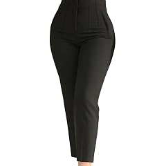Office Pants High Waist Pleated Pockets Ninth-Length Women Trousers Solid Color Straight Leg Suit Pants Women Trousers Work