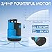 FLUENTPOWER 3/4HP Submersible Sump Pump 3100GPH Utility Water Pump, Auto/Manual Control by Integrated Float Switch, with 16.4 Ft Cord for Pool Tub Garden Pond Flooded Basement Draining