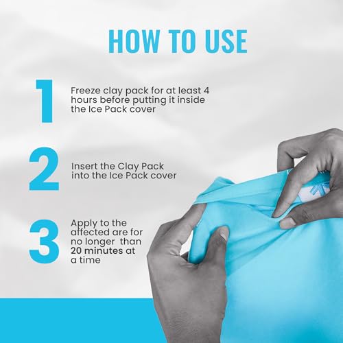 Image of ICEWRAPS Fabric Cover for 10 x 14 Clay Pack, Reusable Ice Pack Cover - Blue | Oversize Clay Pack - Soft Reusable ice pack cover, Durable ice pack holder, Custom-Fit Sleeve, Machine Washable, Lightweight