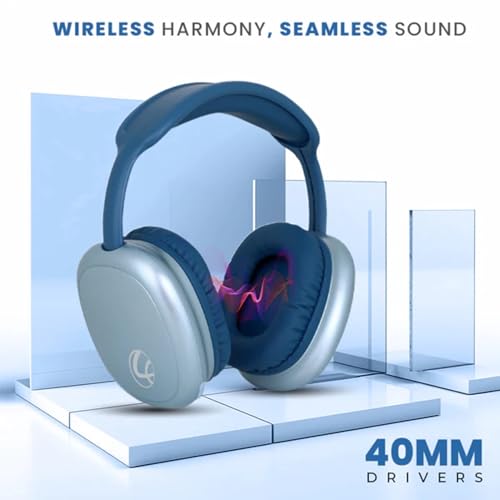 Image of Lapcare EERS Bluetooth Wireless On-Ear Foldable Headphones, 30H Playtime, ENC, Premium Stereo Sound, 40 mm Dynamic Drivers with Deep Bass,Dual Connectivity- (Metallic Blue)