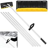 TORIBIO スノーレーキ 屋根 雪降ろし棒 延長 雪庇落とし アルミ製 1.4-6.1長さ調整可能 ロング雪落とし 組立式 スノーダンプ 屋根雪下ろし機 積雪 時間労力節約 雪かき用 多機能