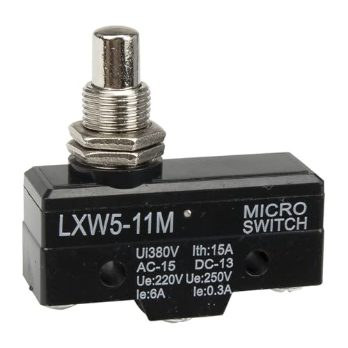 Interrupteur LXW5-11M fin de course momentané à piston argent lot de 10