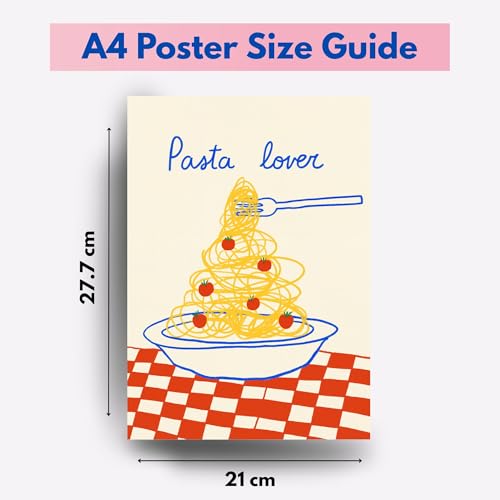 Image of Yellow Town India THIS KITCHEN IS FOR DANCING Art Prints | Set of 4 A4 Posters with Wall Friendly Adhesive | 300 GSM Unframed Girly Moodboard Aesthetic Posters for Room Decor