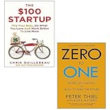 The $100 Startup By Chris Guillebeau and Zero to One By Blake Masters, Peter Thiel 2 Books Collection Set