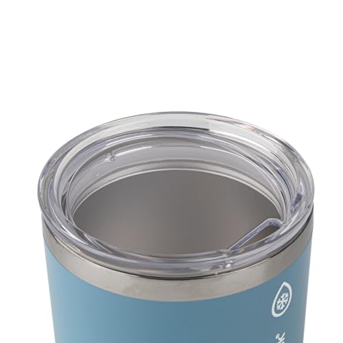 Image of ThermoFlask Drinkware Lowball Tumbler - Double-Wall Tumbler for Cold & Hot Drinks - Lightweight & Simple Drink Cup with Lid - Modern & Durable Drinking Cup - 10 oz, Dusty Blue