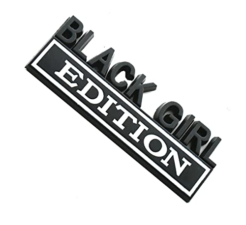 Image of SSDD Black Girl Edition Emblem 3D Fender Badge Car Truck Decal Replacement for F150 F250 F350 Chevy Silverado 1500 2500 Chevrolet C10 C15 (Black /White) CH-Black Girl