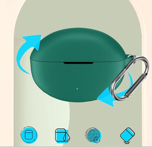 Image of Silicone Case Cover Compatible for OnePlus Nord Buds 3 | 3 Pro (Dark Green)