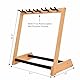 Nefelibata Mehrzweck-Gitarrenständer 5 Ständer Holzgitarrenständer Bodenständer für Gitarren und Cases, E-Gitarren, Akustikgitarren, Bassgitarren, Celli - Deutsche Esche (Log)