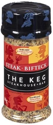 The Keg Steakhouse Steak Seasoning Gluten Free No MSG Added - 180g {Imported from Canada}