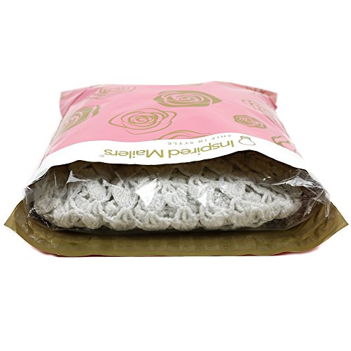 Image of Inspired Mailers - Poly Mailers 10x13-100 Pack - Gold Roses Deluxe - Shipping Bags for Clothing - Mailing Envelopes 10x13 - Shipping Envelopes - Packaging Bags