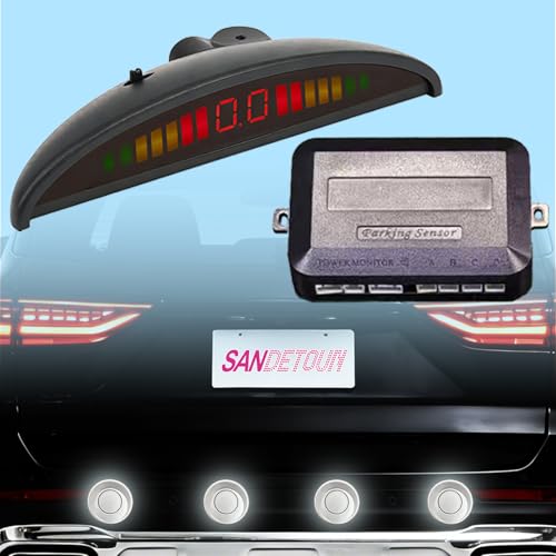 Image of Parking Sensor Kit Backup Sensor Kit Reverse Sensor for Pickup & Extended Vehicles- Four 5.95m Sensors for Rear Installation, 24V Compatible (Voltage Reducer Sold Separately) Silver