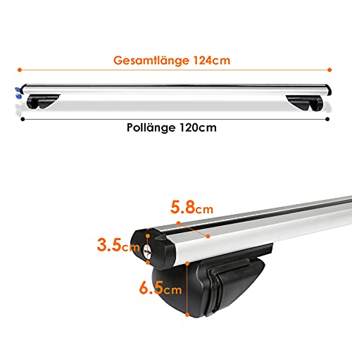 Dachträger Einfeben Universal Aluminium abschließbar für Auto