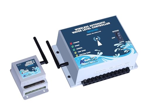 Image of Wireless Automatic Water Level Controller with Corrosion Free Magnetic Float Sensor and Bottom Tank Dryrun Protection (WWLC-TX /RX - Three Phase)