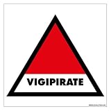 Panneau Vigipirate - Plastique Rigide PVC 1,5 mm - Dimensions 125 x 125 mm - Protection Anti-UV