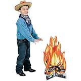 Fun Express Cardboard Campfire Stand up - Faux Camp fire Decoration for Kids - VBS Vacation Bible School Supplies/Decor