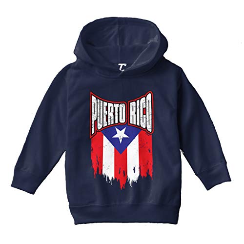 Puerto Rico - Torn Flag Strong Proud Toddler/Youth Fleece Hoodie
