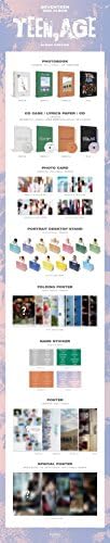Seventeen 2nd Album Teen, Age Green ver. CD+120p PhotoBook+Lyrics Paper+PhotoCard+Portrait Desktop Stand+Folding Poster (ON Pack)+Name Sticker Sealed image 5