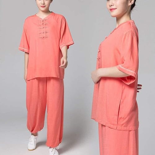 Ensemble d'uniforme de Tai Chi RWRAPS haut de gamme orange - 4
